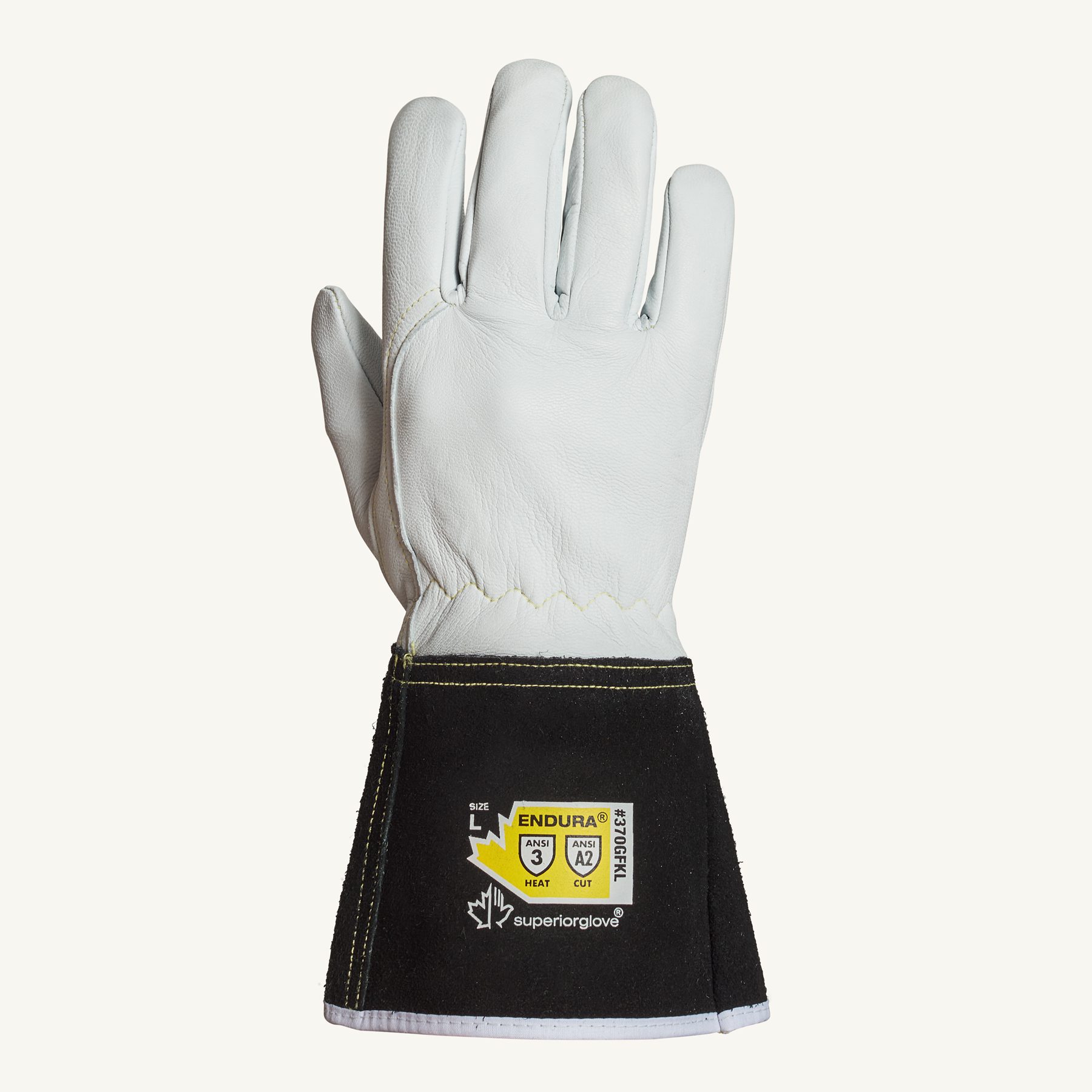 Welding Gloves Leather GoatSkin Tig Mig Glove ANSI A2 Cut Protection Resistance 