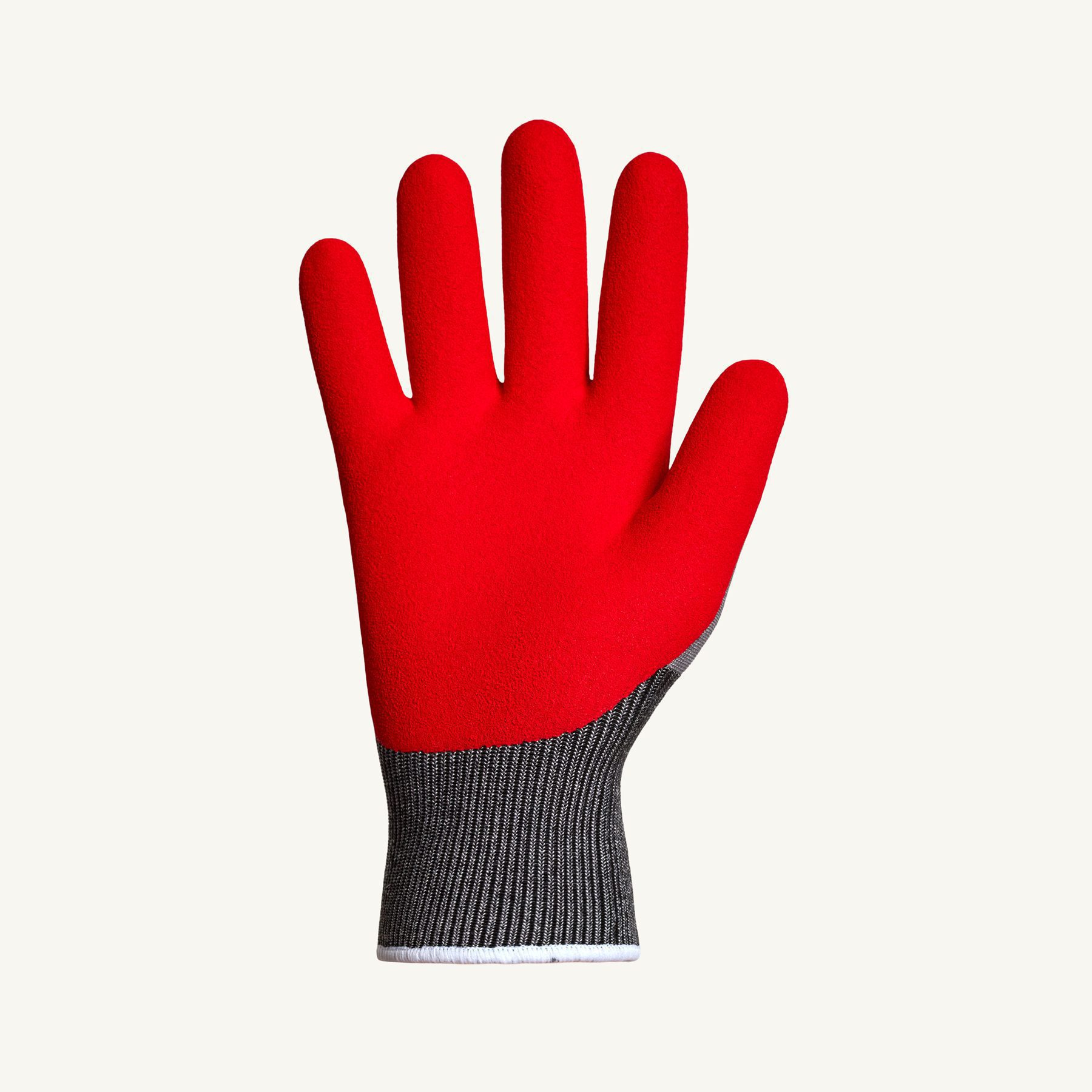 5 paires en PVC Rouge tricot poignet gants taille L entièrement enduit imperméable Heavy Duty 